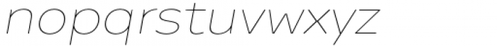 Regave Thin Italic Font LOWERCASE