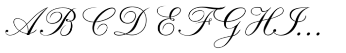 Regency Script Font UPPERCASE
