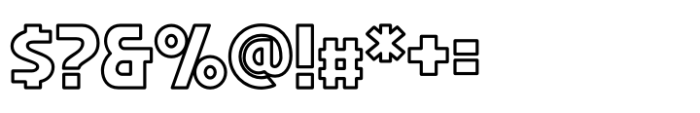 Regeneration Levels Outline Font OTHER CHARS