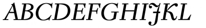 Regent Pro Italic Font UPPERCASE