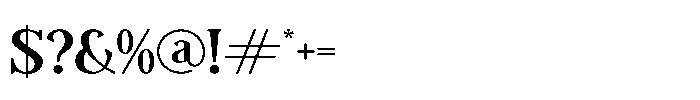 Regflina Regular Font OTHER CHARS