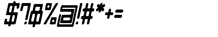 Regglid Sans Black Slanted Condensed Font OTHER CHARS
