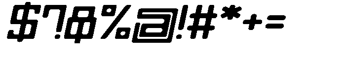 Regglid Sans Black Slanted Expanded Font OTHER CHARS