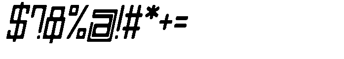 Regglid Sans Bold Slanted Condensed Font OTHER CHARS