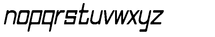 Regglid Sans Bold Slanted Condensed Font LOWERCASE