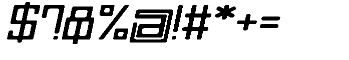 Regglid Sans Bold Slanted Expanded Font OTHER CHARS