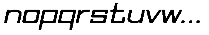 Regglid Sans Bold Slanted Expanded Font LOWERCASE
