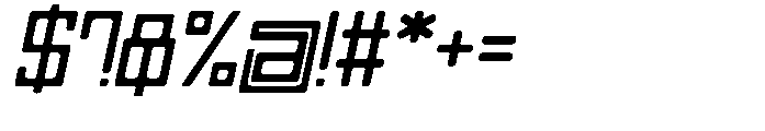Regglid Sans Bold Slanted Font OTHER CHARS