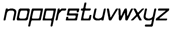 Regglid Sans Bold Slanted Font LOWERCASE