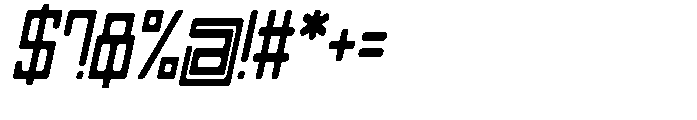 Regglid Sans Extra Bold Slanted Condensed Font OTHER CHARS