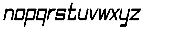 Regglid Sans Extra Bold Slanted Condensed Font LOWERCASE