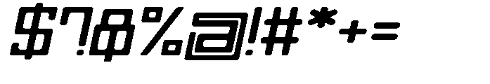 Regglid Sans Extra Bold Slanted Expanded Font OTHER CHARS