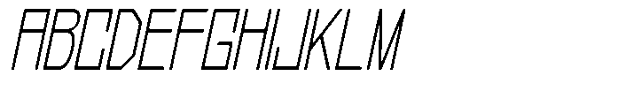 Regglid Sans Extra Light Slanted Condensed Font UPPERCASE