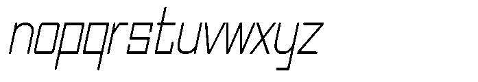 Regglid Sans Extra Light Slanted Condensed Font LOWERCASE