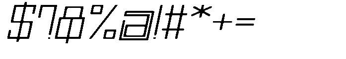 Regglid Sans Extra Light Slanted Expanded Font OTHER CHARS
