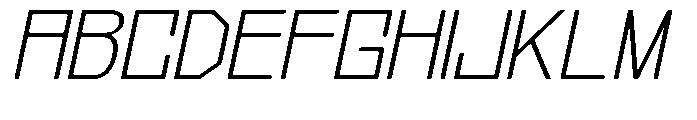Regglid Sans Extra Light Slanted Expanded Font UPPERCASE