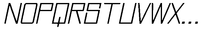 Regglid Sans Extra Light Slanted Expanded Font UPPERCASE