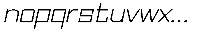 Regglid Sans Extra Light Slanted Expanded Font LOWERCASE