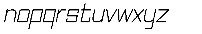 Regglid Sans Extra Light Slanted Font LOWERCASE