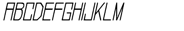 Regglid Sans Light Slanted Condensed Font UPPERCASE