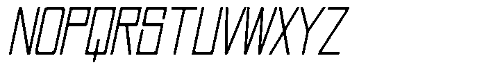 Regglid Sans Light Slanted Condensed Font UPPERCASE
