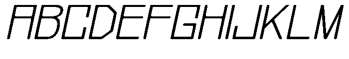 Regglid Sans Light Slanted Expanded Font UPPERCASE