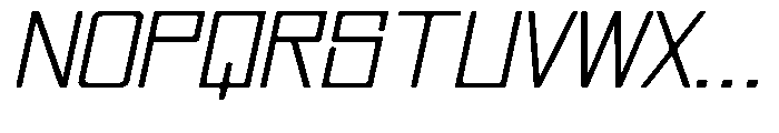 Regglid Sans Light Slanted Expanded Font UPPERCASE