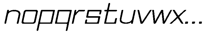 Regglid Sans Light Slanted Expanded Font LOWERCASE