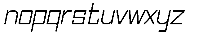 Regglid Sans Light Slanted Font LOWERCASE