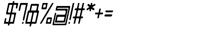 Regglid Sans Medium Slanted Condensed Font OTHER CHARS