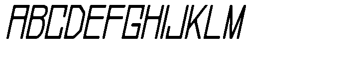 Regglid Sans Medium Slanted Condensed Font UPPERCASE