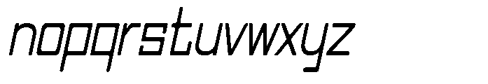 Regglid Sans Medium Slanted Condensed Font LOWERCASE
