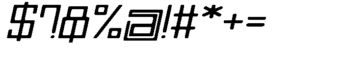 Regglid Sans Medium Slanted Expanded Font OTHER CHARS