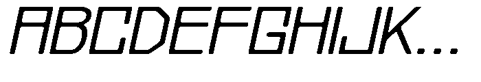 Regglid Sans Medium Slanted Expanded Font UPPERCASE