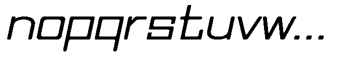 Regglid Sans Medium Slanted Expanded Font LOWERCASE