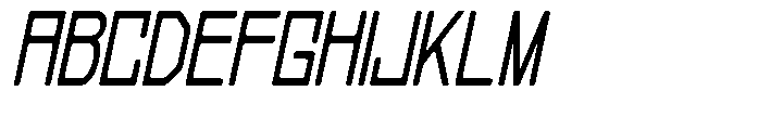 Regglid Sans Semi Bold Slanted Condensed Font UPPERCASE