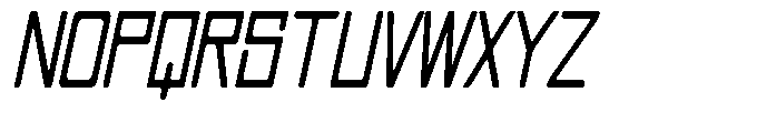 Regglid Sans Semi Bold Slanted Condensed Font UPPERCASE