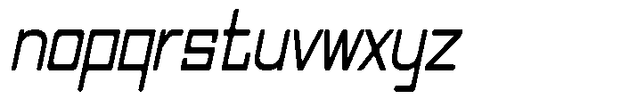 Regglid Sans Semi Bold Slanted Condensed Font LOWERCASE
