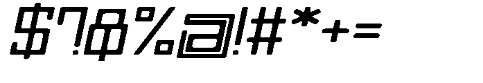 Regglid Sans Semi Bold Slanted Expanded Font OTHER CHARS