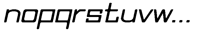 Regglid Sans Semi Bold Slanted Expanded Font LOWERCASE