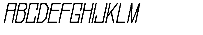 Regglid Sans Slanted Condensed Font UPPERCASE