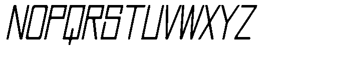 Regglid Sans Slanted Condensed Font UPPERCASE