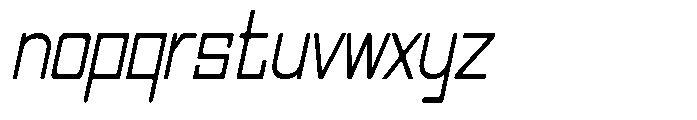 Regglid Sans Slanted Condensed Font LOWERCASE
