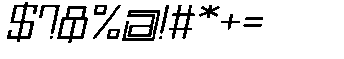 Regglid Sans Slanted Expanded Font OTHER CHARS