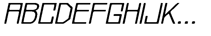 Regglid Sans Slanted Expanded Font UPPERCASE