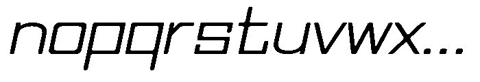 Regglid Sans Slanted Expanded Font LOWERCASE