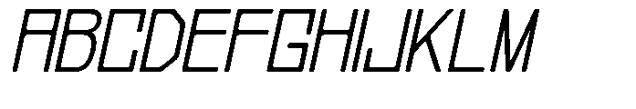Regglid Sans Slanted Font UPPERCASE