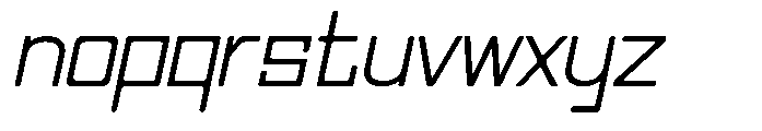 Regglid Sans Slanted Font LOWERCASE