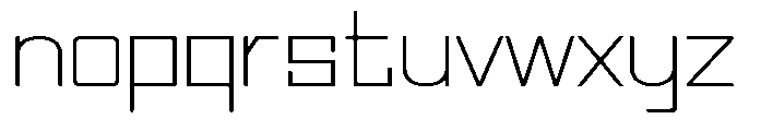 Regglid Sans Thin Expanded Font LOWERCASE