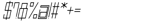Regglid Sans Thin Slanted Condensed Font OTHER CHARS